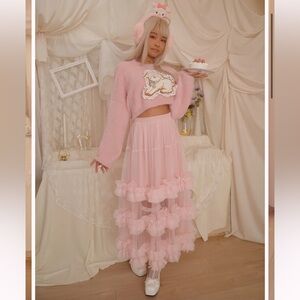 Vina of the valley pink tulle skirt